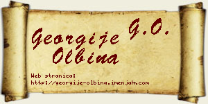 Georgije Olbina vizit kartica